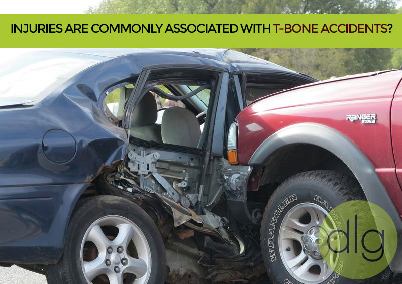 What types of injuries are commonly associated with T-bone accidents?