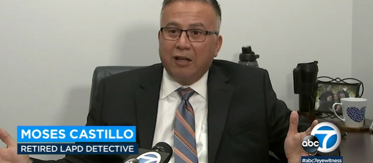DLG’s Chief Investigator and retired LAPD detective, Moses Castillo, interviewed by KABC7 regarding the Los Angeles riots.