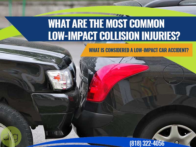 ¿Cuáles son las lesiones por colisión de bajo impacto más comunes?