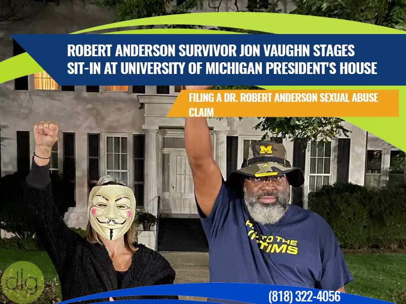 Robert Anderson Survivor Jon Vaughn Stages Sit-In at University of Michigan President’s House