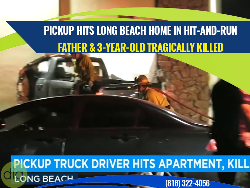 Pickup Hits Long Beach Home in Hit-and-Run; Father & 3-Year-Old Tragically Killed