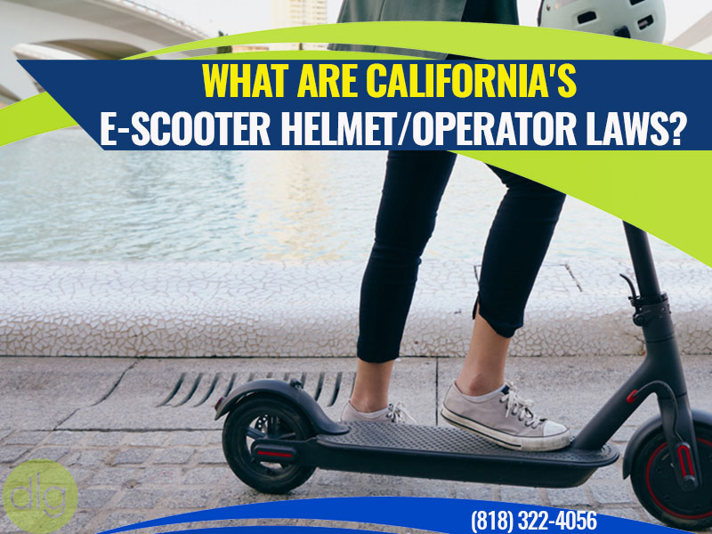 What are California's E-Scooter Helmet/Operator Laws?